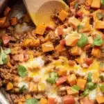 Ground Beef Sweet Potato Skillet with Southwest flavors, ready in 30 minutes.