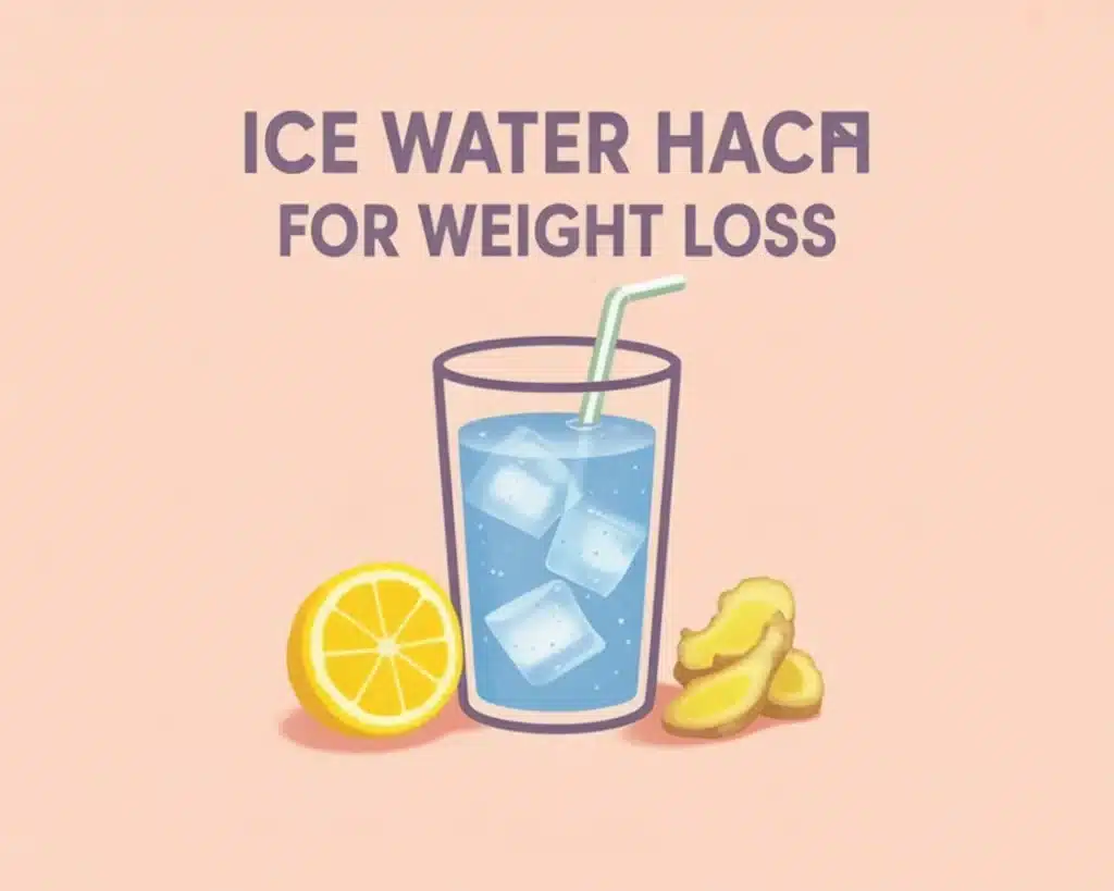 Glass of ice water with lemon juice and salt for the 7 second ice water hack recipe.
