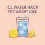 Glass of ice water with lemon juice and salt for the 7 second ice water hack recipe.