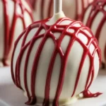 Bloody Red Velvet Cake Pops decorated for Halloween celebrations