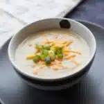 Creamy 4 Ingredient Potato Soup made with potatoes, cream, and broth.