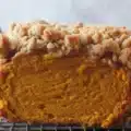 Moist Pumpkin Streusel Bread topped with a crunchy brown sugar streusel and maple glaze.