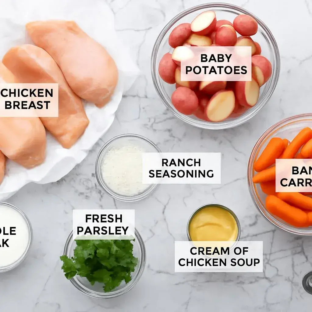 Crock Pot Ranch Chicken ingredients list