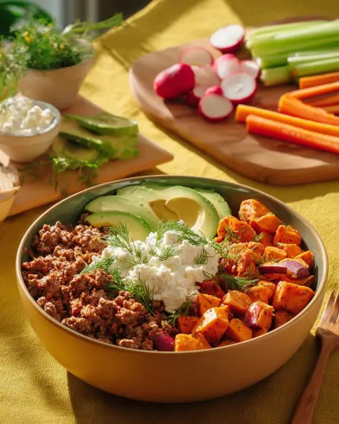 Sweet Potato Hot Honey Bowl