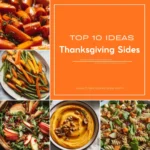 A delicious spread of Thanksgiving side dishes including mashed potatoes and green bean casserole.