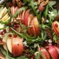 Honeycrisp Apple and Feta Salad with greens and honey mustard vinaigrette