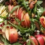 Honeycrisp Apple and Feta Salad with greens and honey mustard vinaigrette