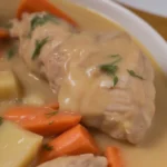 Delicious Crock Pot Ranch Chicken prepared in a slow cooker with 4 ingredients.