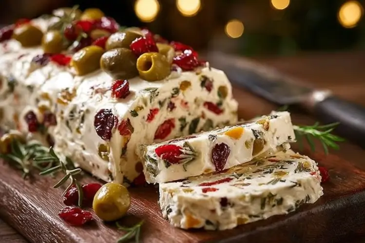 Antipasto Cream Cheese Log presentation & decorating ideas to elevate the visual impact