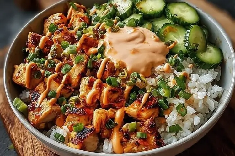 Bang Bang Chicken Bowl Recipe serving suggestion