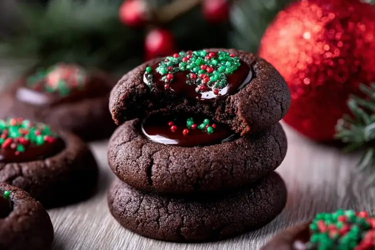 Chocolate Thumbprint Cookies