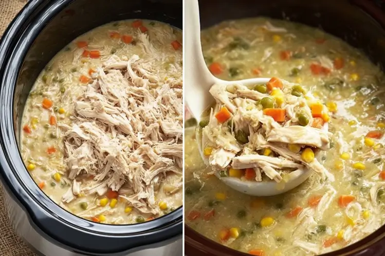 Crockpot Chicken Pot Pie step by step