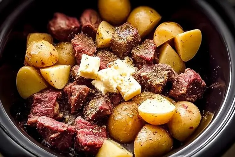 How to Make Slow Cooker Garlic Butter Beef Bites