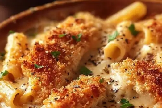 Dump-and-Bake Chicken Parmesan Casserole easy to make in 10 minutes