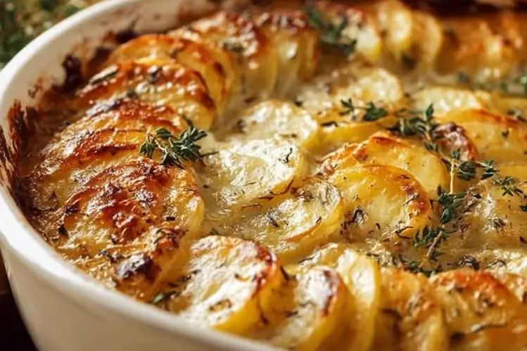 Golden Creamy Scalloped Potatoes