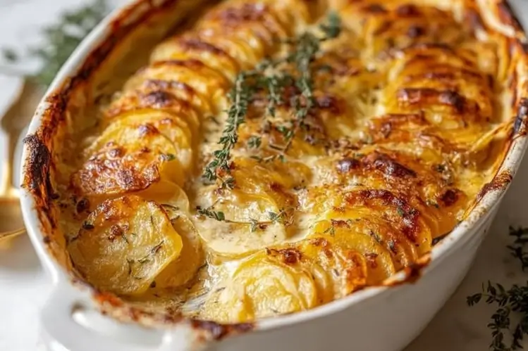 Golden Creamy Scalloped Potatoes Recipe making
