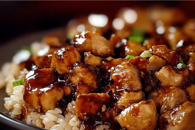 Honey BBQ Chicken Rice dish