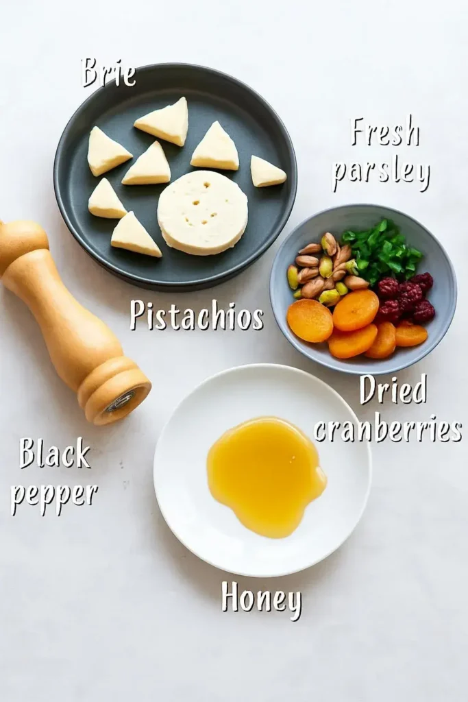 Mini Brie Christmas Trees Ingredients