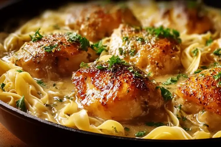 One-Pan Chicken with Buttered Noodles