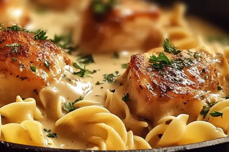 Creamy One-Pan Chicken with Buttered Noodles