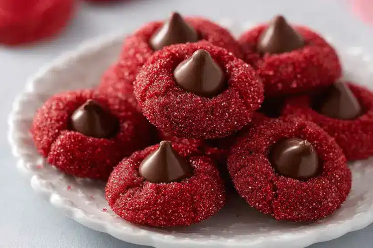 Red Velvet Blossoms Cookies