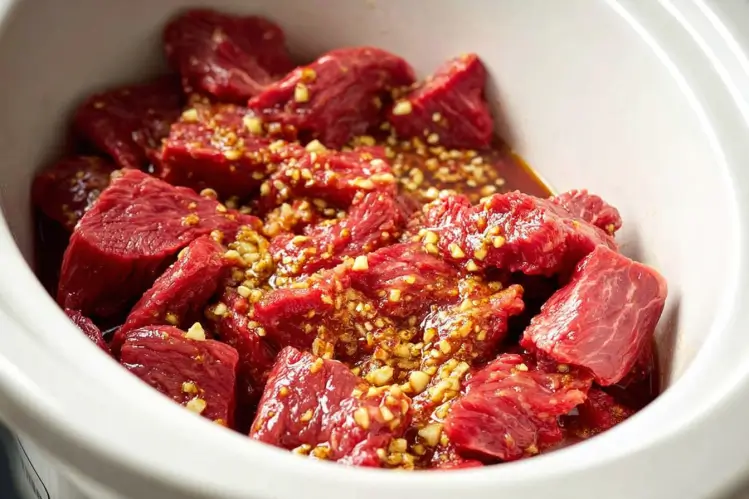 Slow Cooker Mongolian Beef step by step instructions