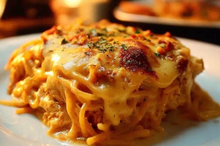 Spicy Southern Chicken Spaghetti Casserole Recipe