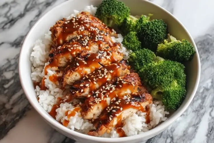 Sticky Chicken Rice Bowls recipe