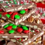 Delicious Christmas Crack Recipe featuring layers of saltine crackers, toffee, and chocolate.