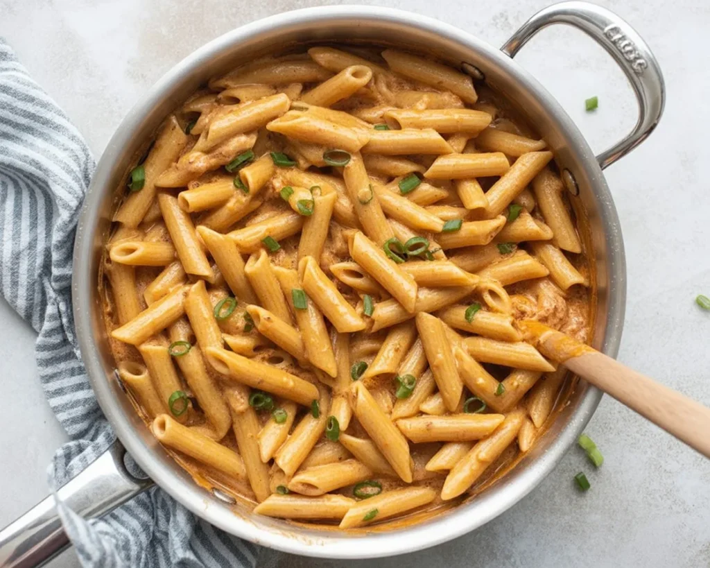 Creamy Cajun Chicken Pasta with peppers, tomatoes, and a rich sauce.