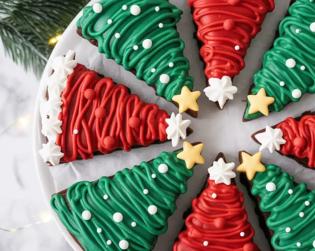 Image about Frosted Christmas Brownies