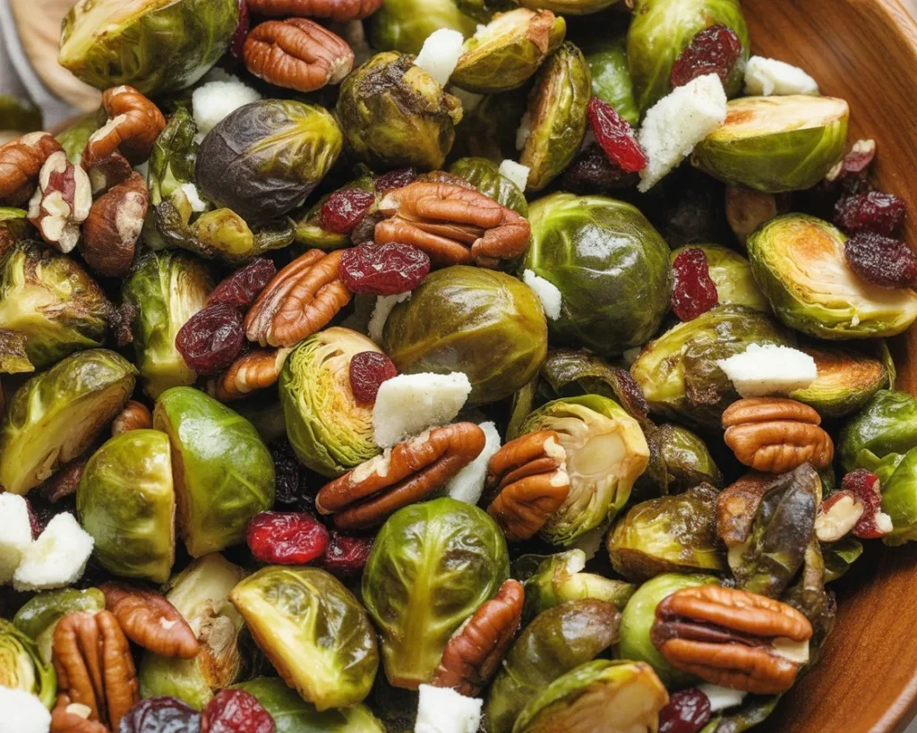 Maple Balsamic Roasted Brussels Sprouts with crispy texture and caramelized flavor