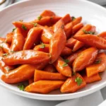 Sweet and savory glazed carrots with brown sugar and honey, perfect side dish.