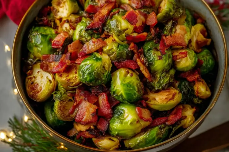 Bacon Brussels Sprouts serving