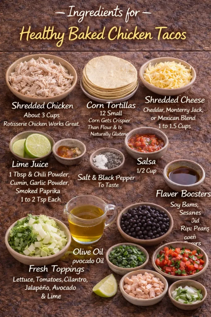 Baked Chicken Tacos ingredients
