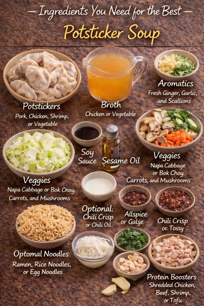 Best Potsticker Soup ingredient list