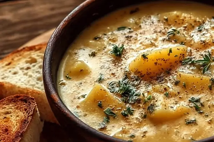 Cheddar Garlic Herb Potato Soup