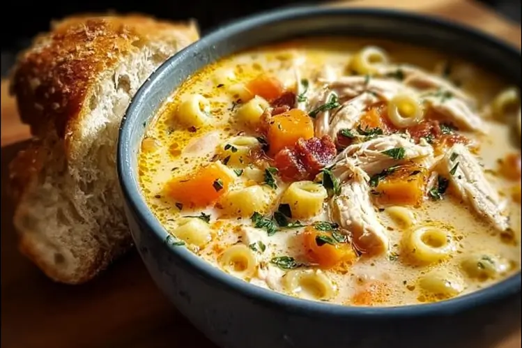 Chicken Mac and Cheese Soup
