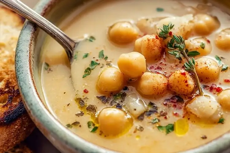 Vegan Chickpea Soup Bowl
