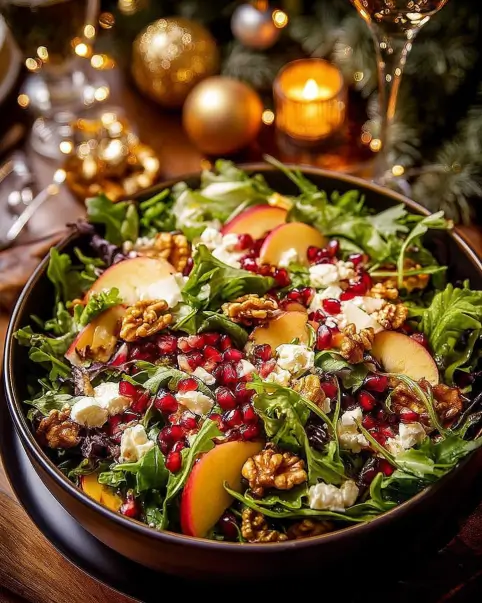 Christmas Salad with Honey Mustard Dressing : How to Serve for Christmas Eve, Potlucks, and Holiday Parties