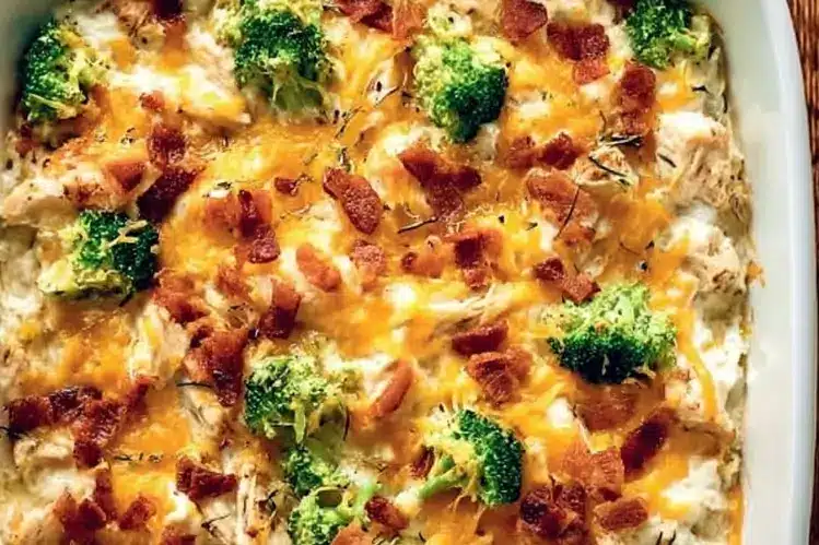 Creamy Keto Chicken Casserole serving