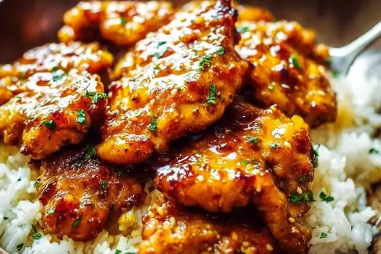 Honey Garlic Chicken Thighs Serving