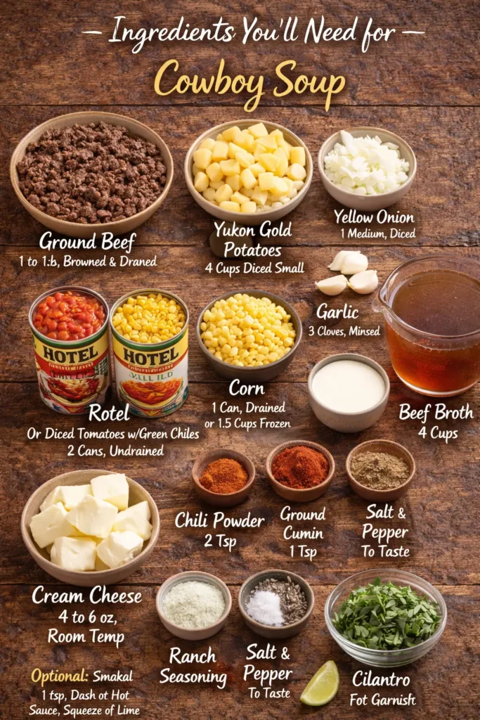 Ingredients You’ll Need for Cowboy Soup