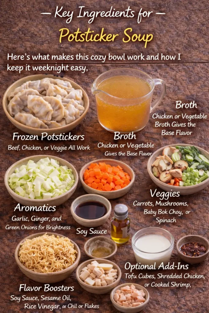 Key Ingredients for Potsticker Soup