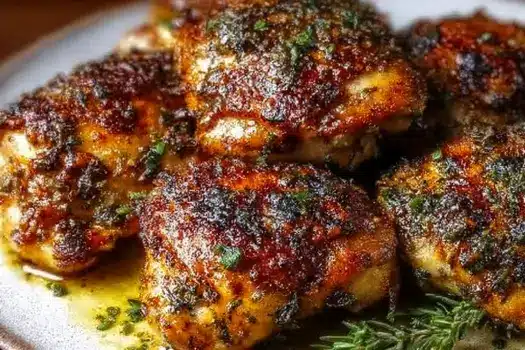 Oven Baked Chicken Thighs Recipe serving