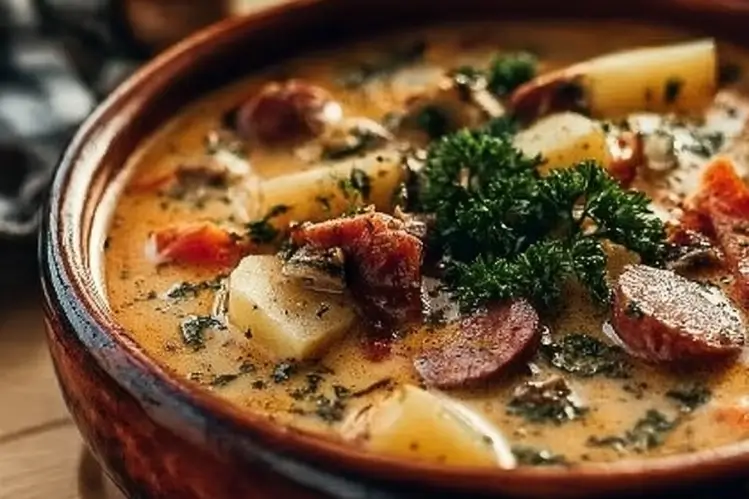 Slow Cooker Cajun Potato Soup serving