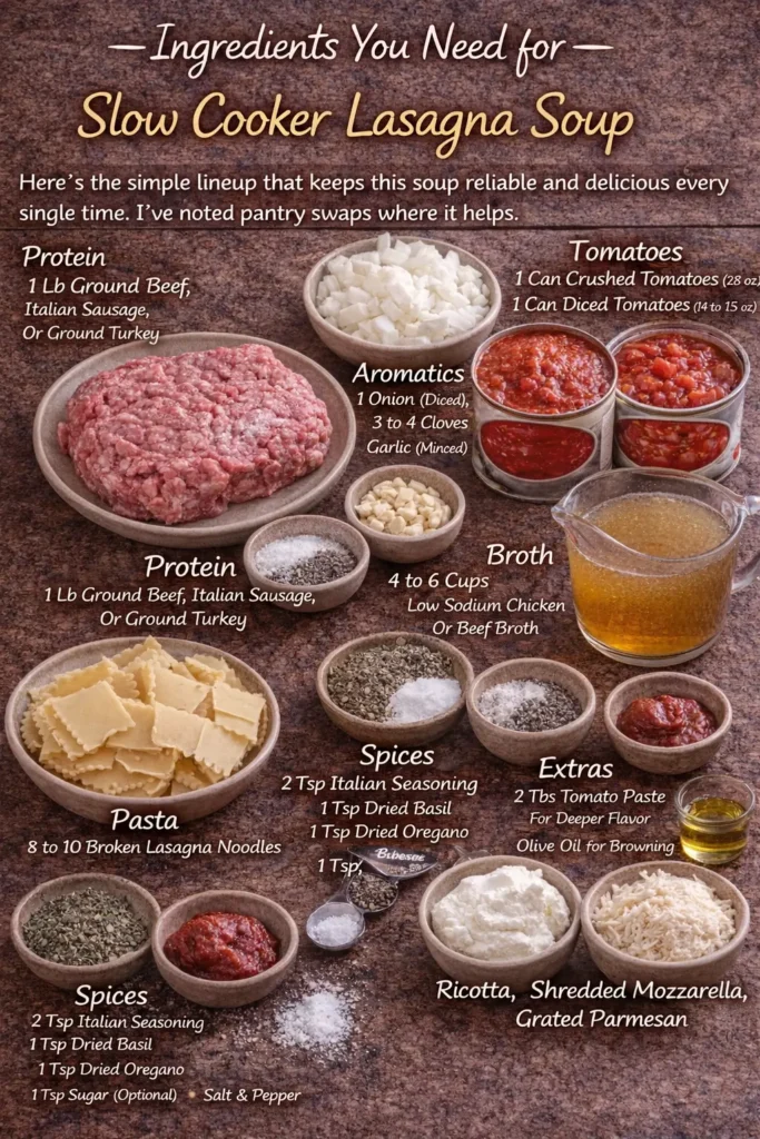 Slow Cooker Lasagna Soup