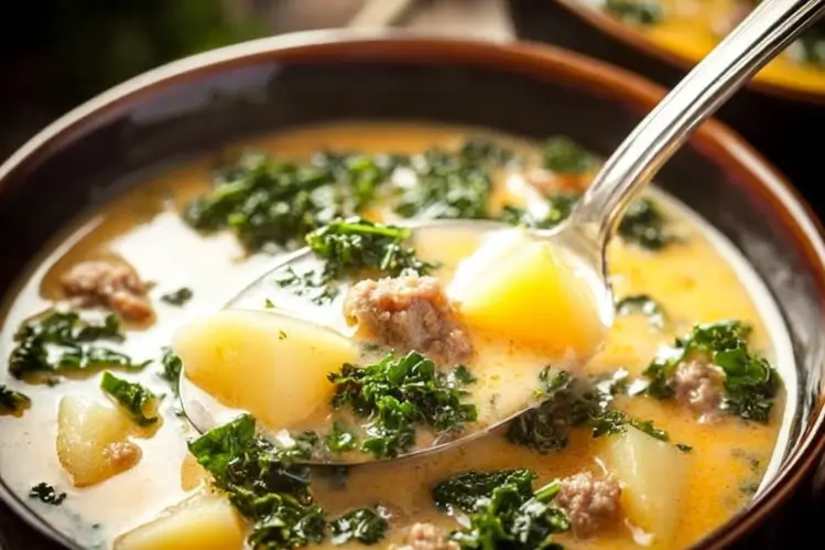 Slow Cooker Zuppa Toscana Soup Bowl
