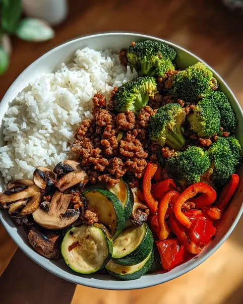 Spicy Ground Beef Stir-Fry Bowl