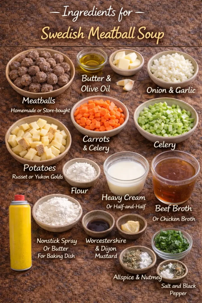 Swedish Meatball Soup Ingredients
